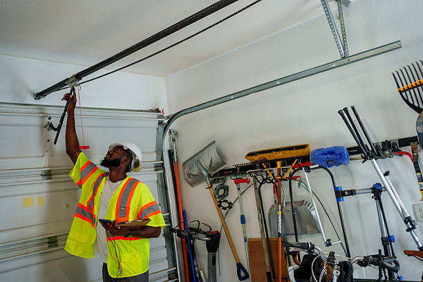 Professional Garage Door Panel Replacement technician working in Lancaster County County, NE